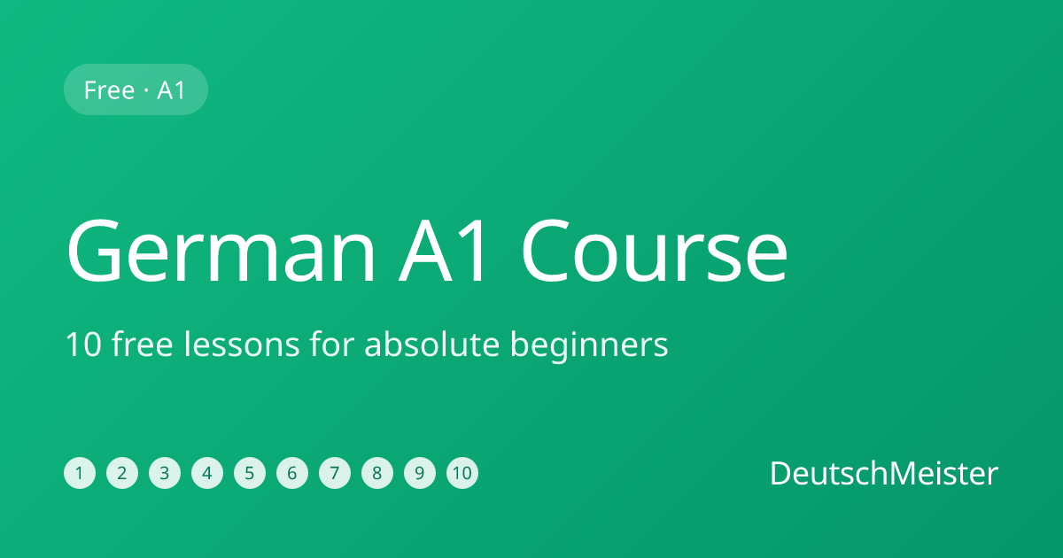 German A1 Beginner Course online — start free | DeutschMeister
